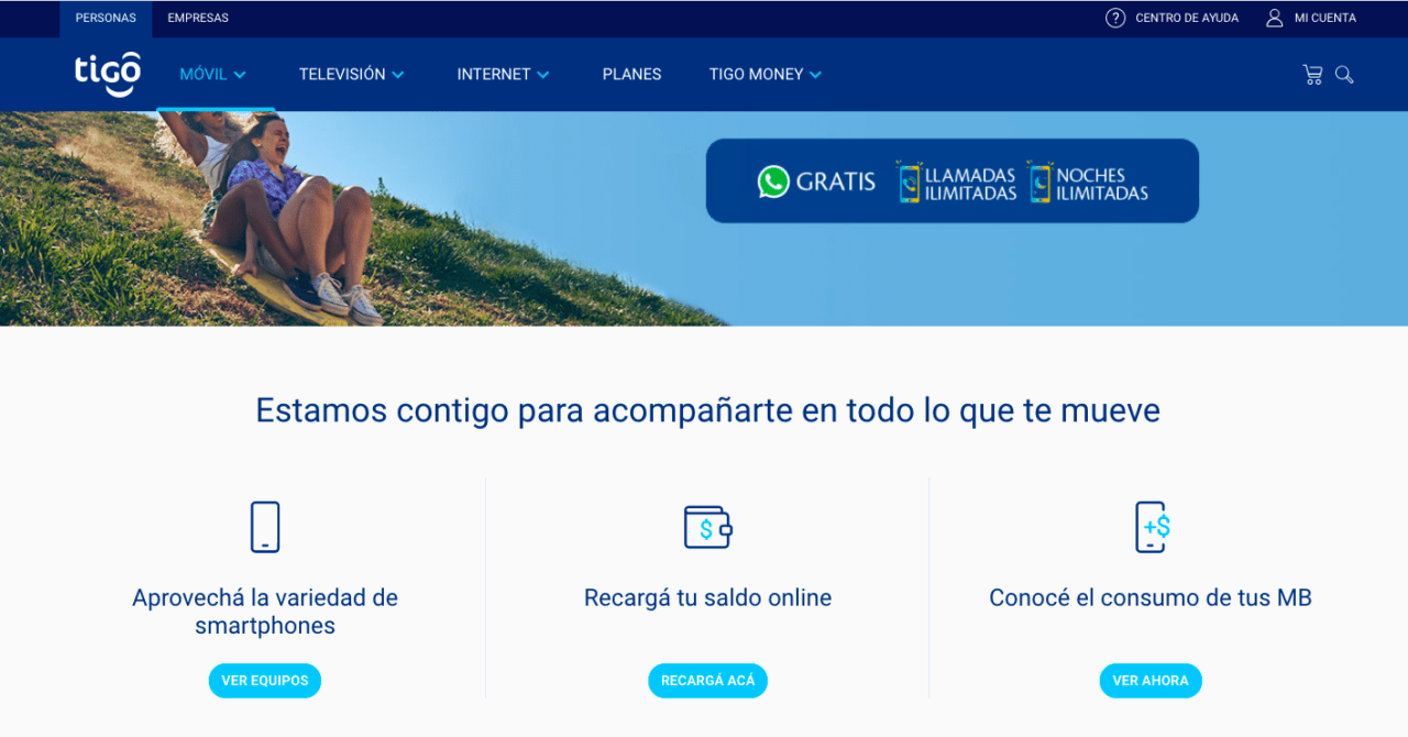 Tigo Paraguay: recargas y minutos