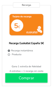 Euskaltel: recargas y minutos