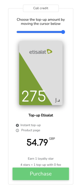 Etisalat: top up your phone in 1mn!