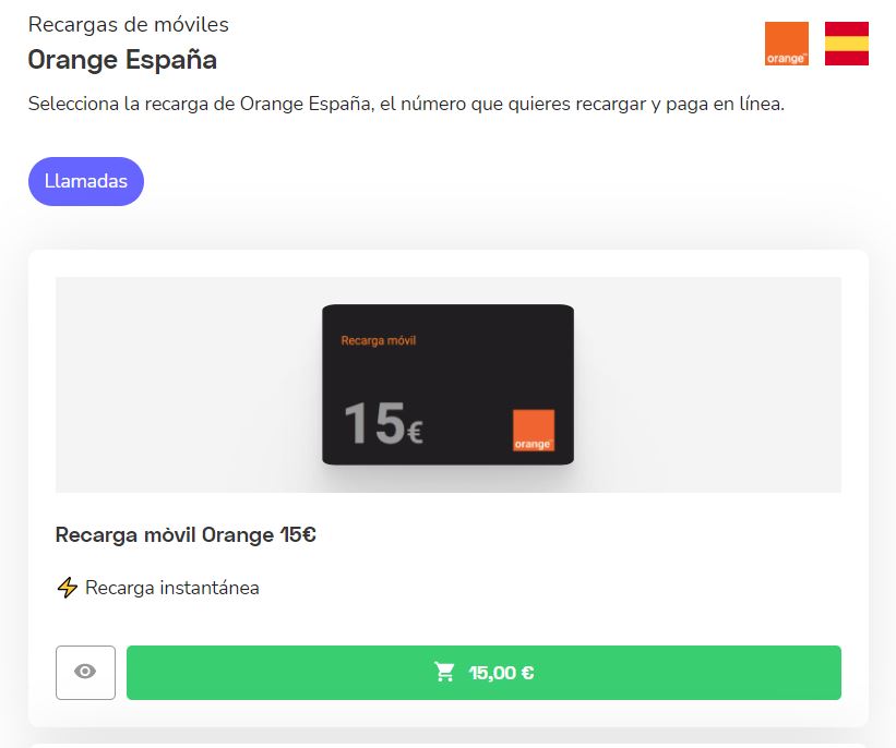 Orange España: tarifas