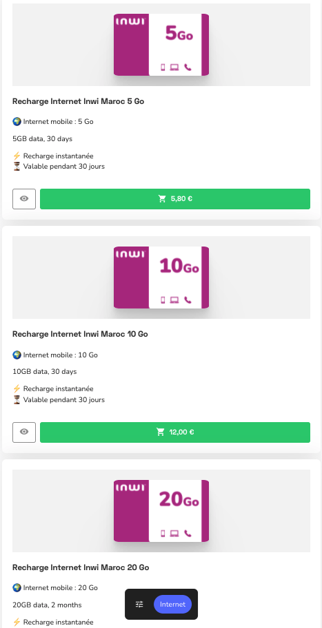 Recharge Inwi : les meilleures offres