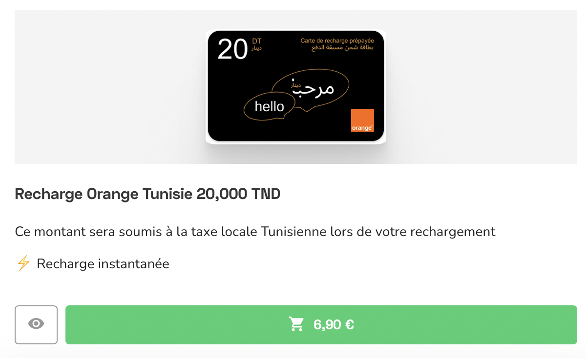 Recharge Orange : les meilleures offres