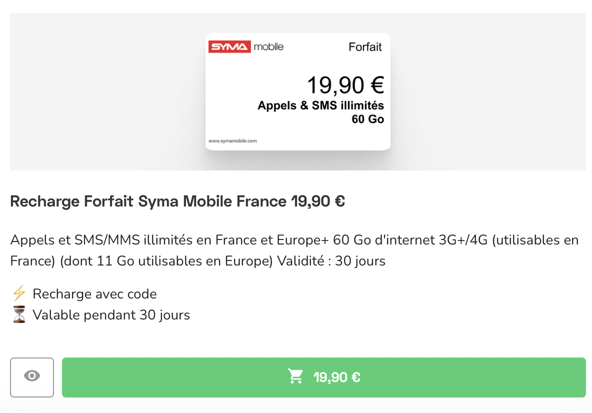 Recharge illimitée : est-elle disponible ?