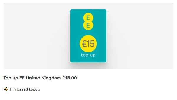 EE payg top up: bundles