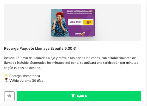 Recargar tarjeta Llamaya: más al mejor precio