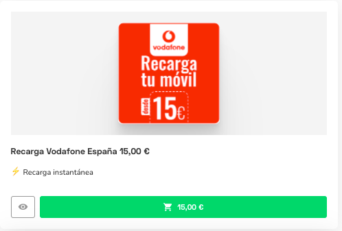 Hacer recarga Vodafone: recargas y minutos