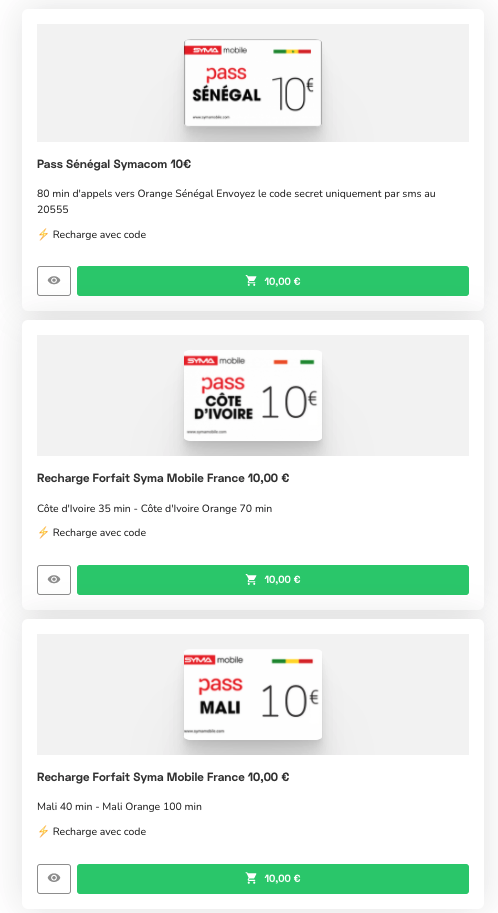 Pass national : recharge en ligne