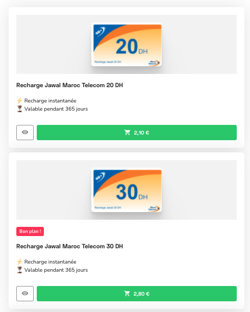recharge Maroc Telecom : pass jawal