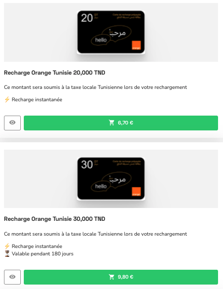 Transfert de crédit Orange en ligne : Orange Tunisie