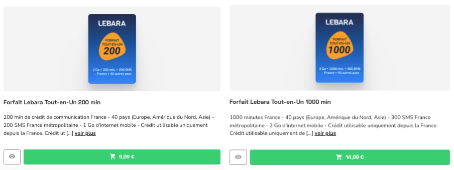 Recharger Lebara Mobile : forfait tout en un