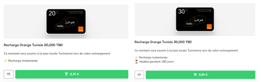 Recharge Orange en ligne : Orange Tunisie