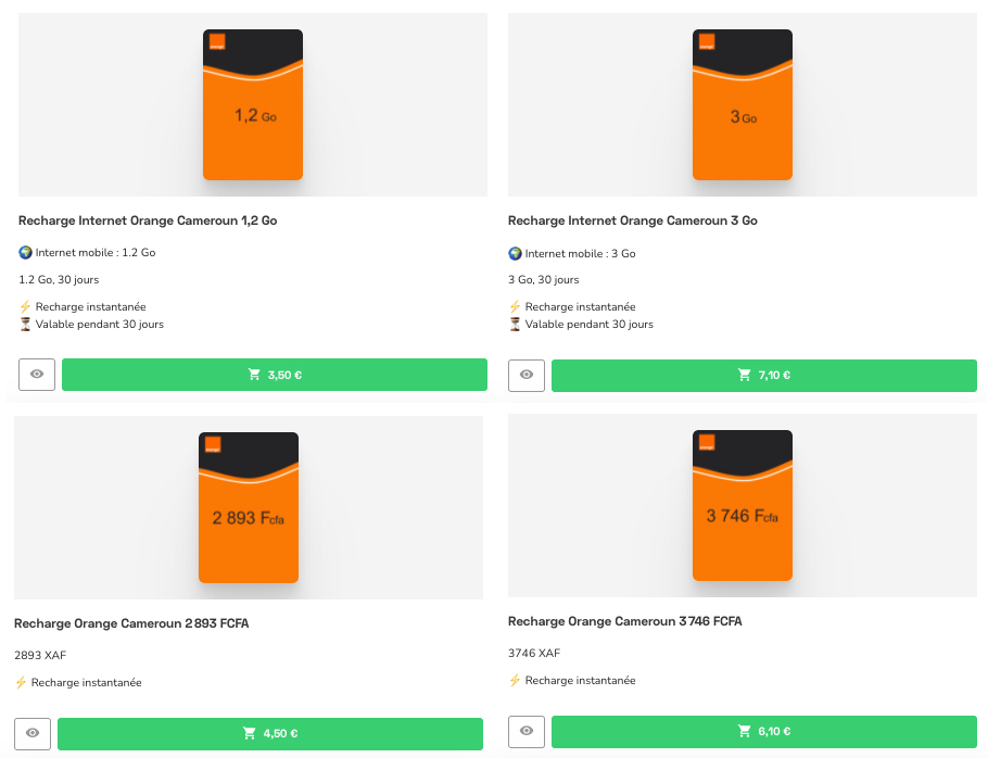 Transfert de crédit Orange en ligne : Orange Cameroun