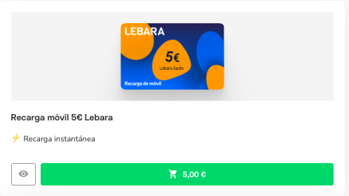 Planes Lebara: recargas y minutos