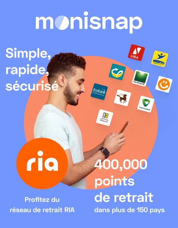 Monisnap - Ria : transfert d'argent à l'étranger
